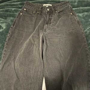 Black Abercrombie Loose High Rise Jean Curve Love